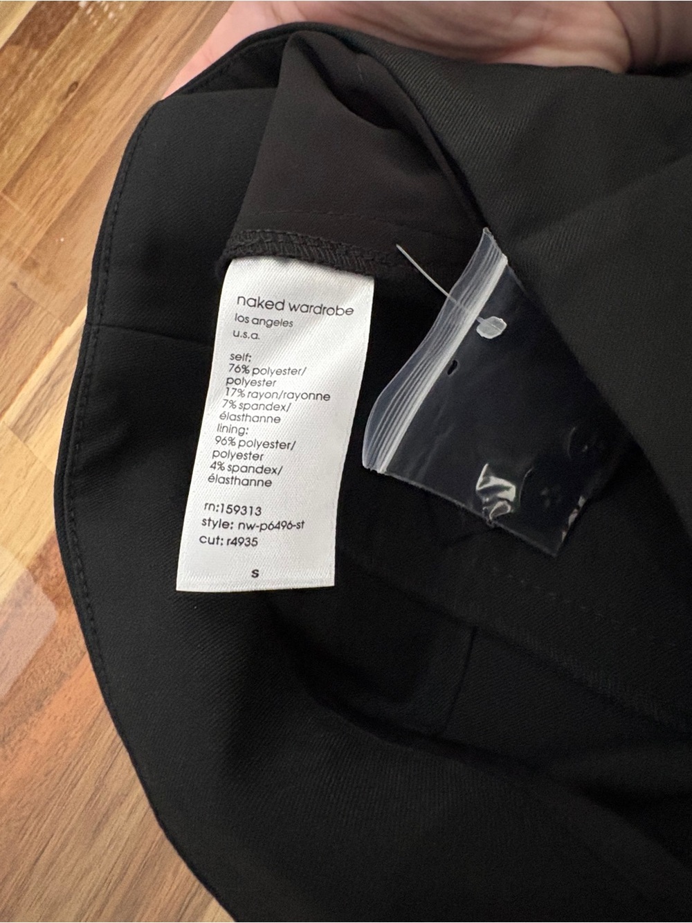 NWT naked wardrobe Sz S Black Wide-Leg High-Rise Trousers - Picture 6 of 16